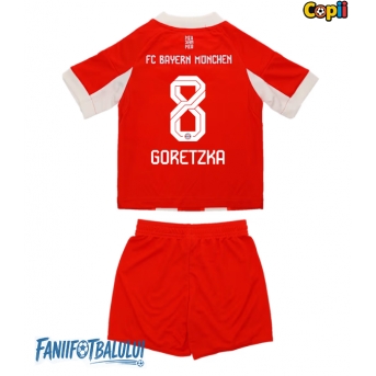 Bayern Munich Leon Goretzka #8 Echipament de Fotbal Replică 2025-26 Copii Acasa (+ Șorturi)